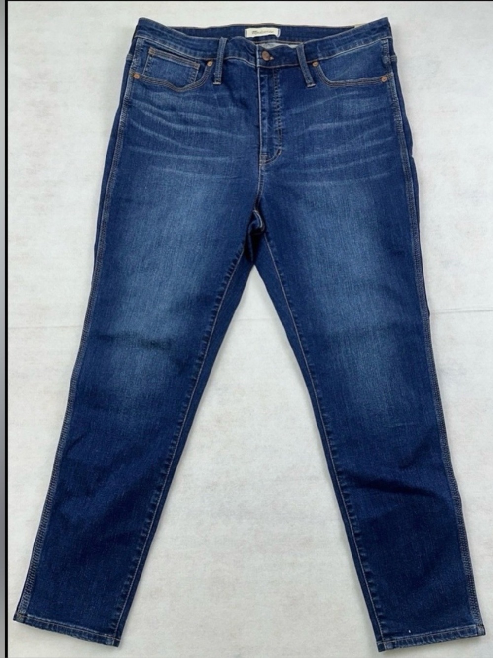 NWT Madewell Petite 10" High-Rise Skinny Crop Jeans in Sheffield Wash Size 33